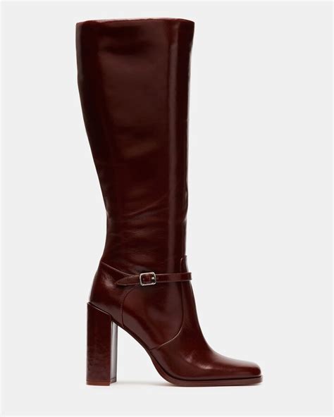 steve madden brown leather boots|steve madden adalyn boot.